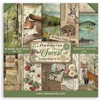 Stamperia - Forest - 8&quot;x8&quot; Double-sided Paper Pad