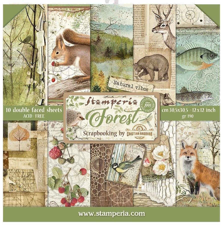 Stamperia - Forest - 12&quot;x12&quot; Double-sided Paper Pad