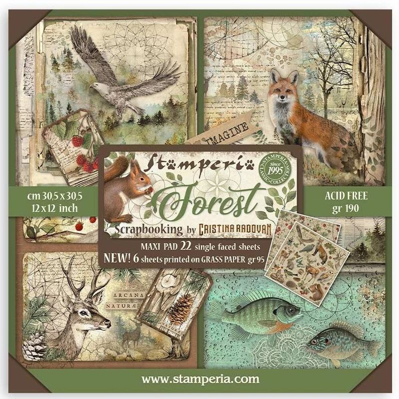 Stamperia - Forest - 12&quot;x12&quot; Single-sided Paper Pad