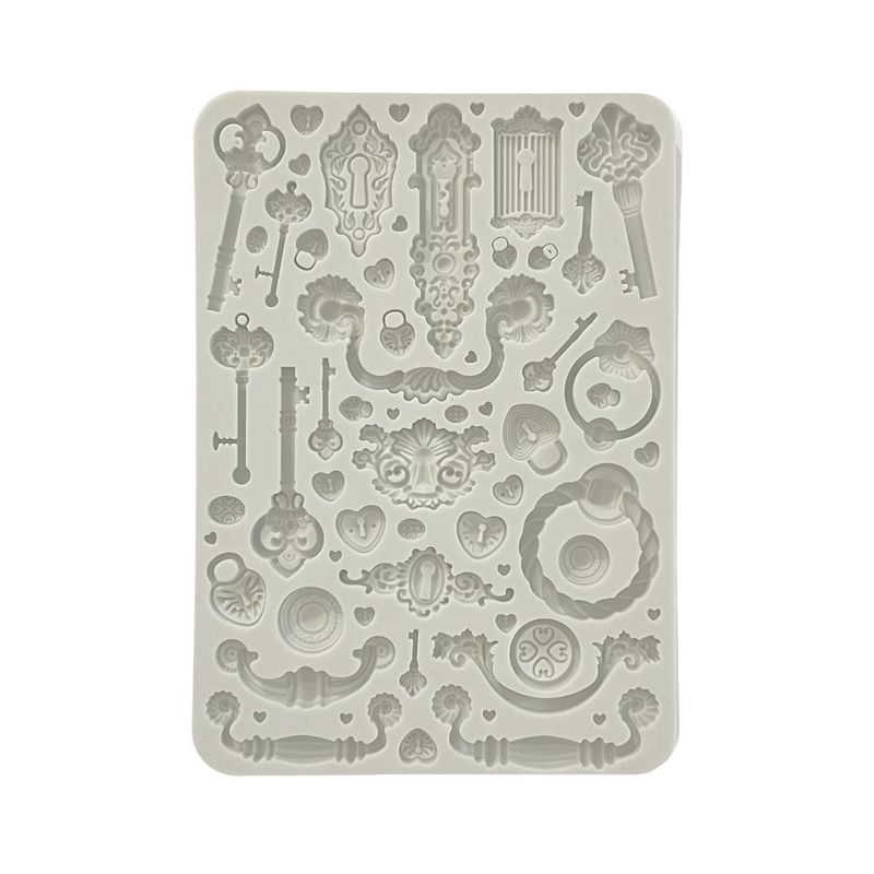 Stamperia - Golden Harmony - A5 Silicone Mould - Keys, Handles and Locks