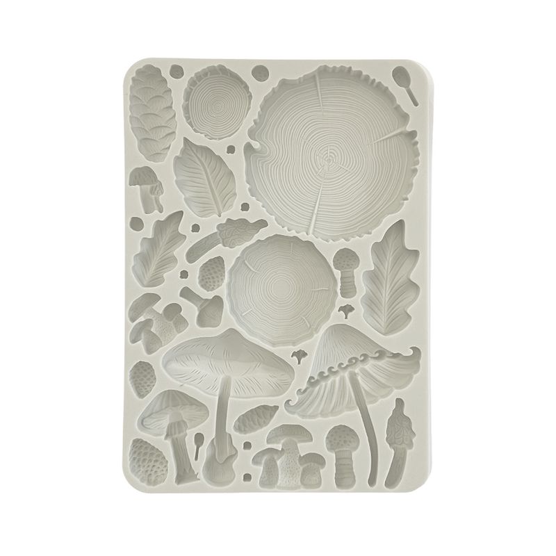 Stamperia - Golden Harmony - A5 Silicone Mould - Wood and Mushrooms