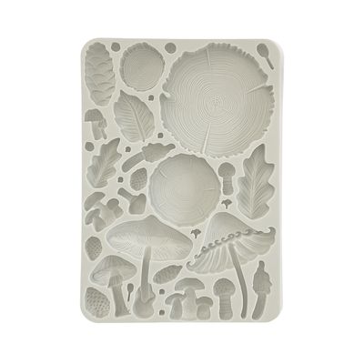 Stamperia - Golden Harmony - A5 Silicone Mould - Wood and Mushrooms