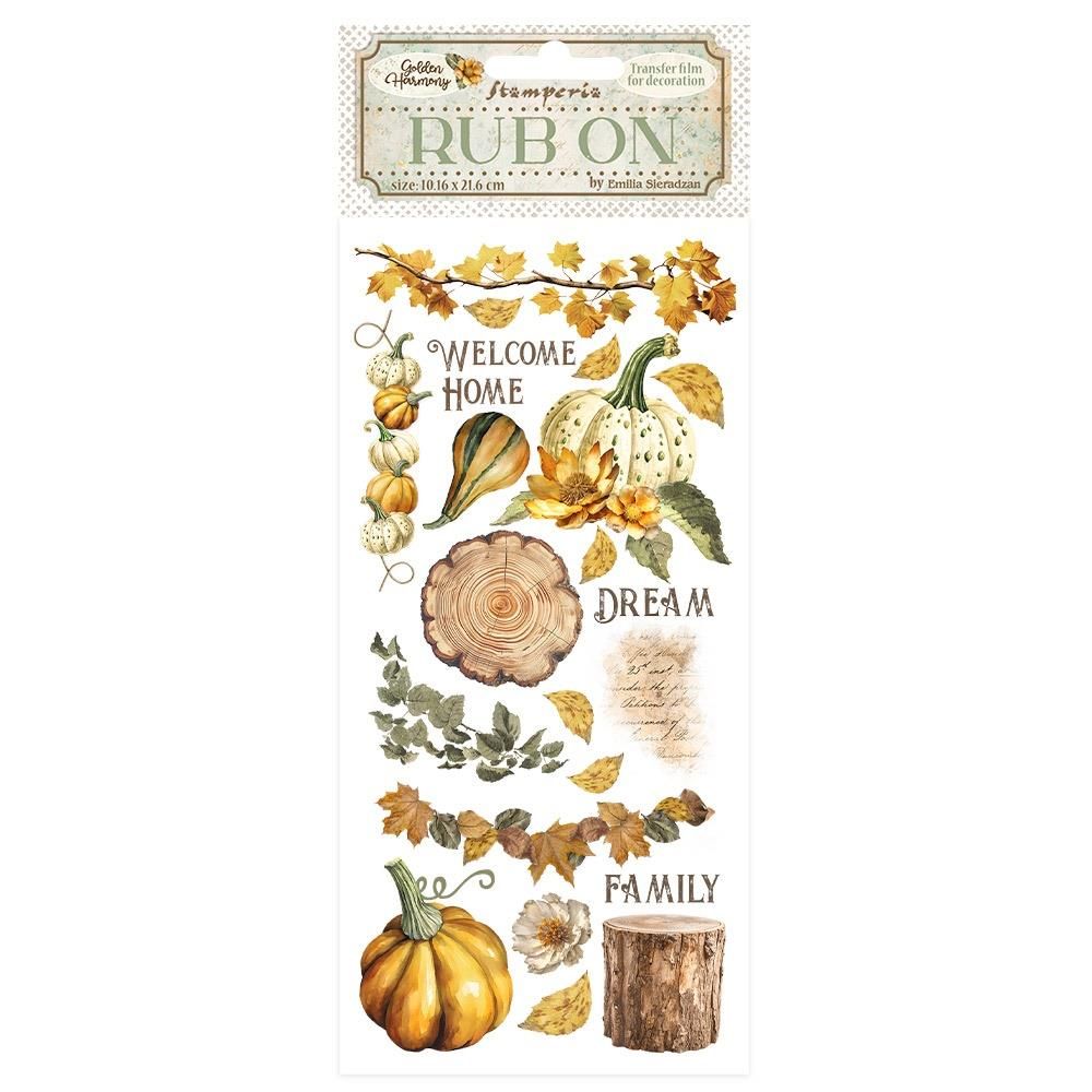 Stamperia - Golden Harmony -  Rub-ons - Pumpkins