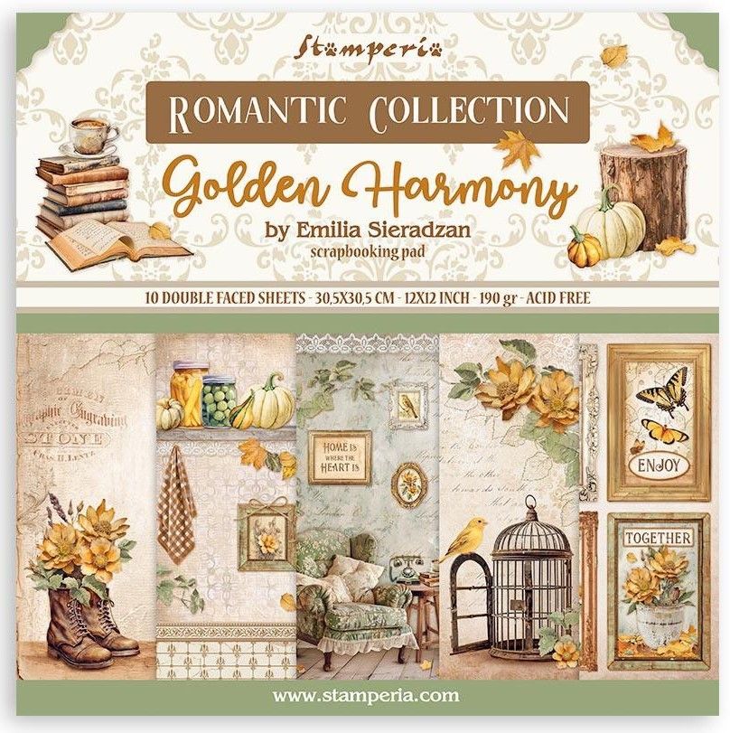 Stamperia - Golden Harmony - 12&#39;x12&quot; Double-sided Paper Pad