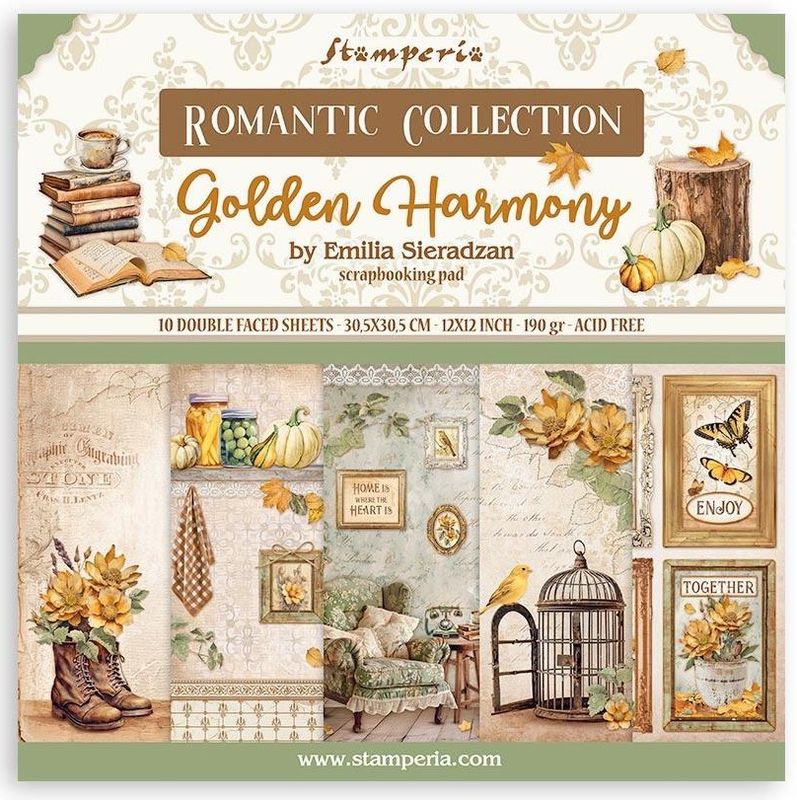 Stamperia - Golden Harmony - 12&#39;x12&quot; Double-sided Paper Pad