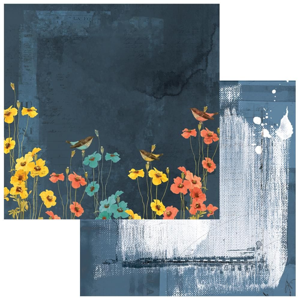 49 and Market - Birdsong - 12&quot;x12&quot; Double-sided Paper - The Warbling Trio