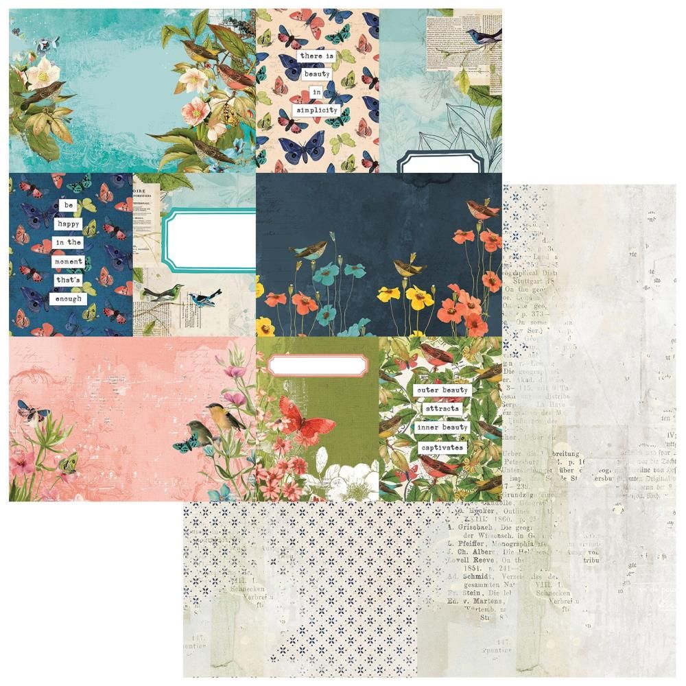 49 and Market - Birdsong - 12&quot;x12&quot; Double-sided Paper - Journal Cards