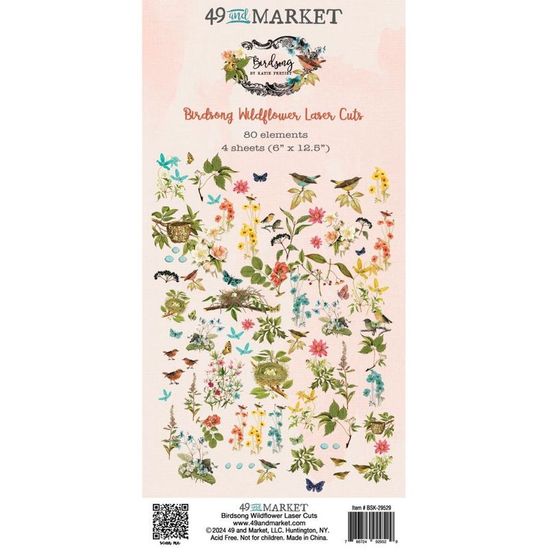 49 and Market - Birdsong - Laser Cut Outs - Wildflower