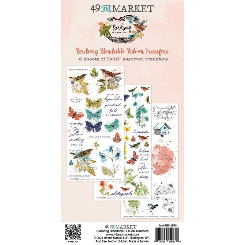 49 and Market - Birdsong - Rub-ons - Blendable