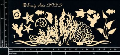 Dusty Attic - Chipboard - Seaside/Nautical  - Reef Cluster #1
