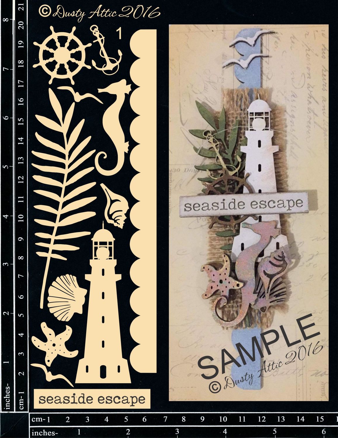 Dusty Attic - Chipboard - Seaside/Nautical - Creative Layers #1