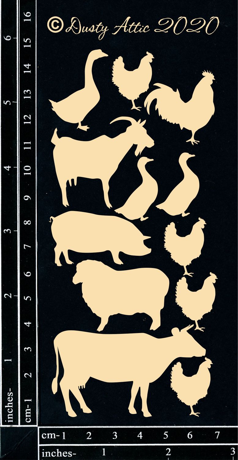 Dusty Attic - Chipboard - Farming/Country  - Farm Animals - Small