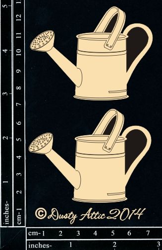 Dusty Attic - Chipboard - Gardening  -  Watering Cans