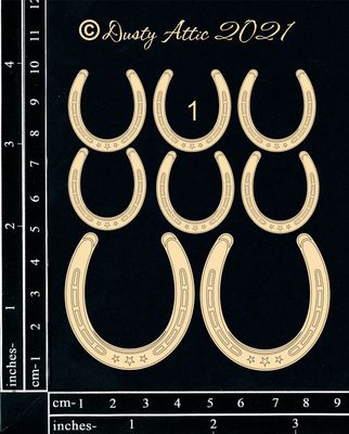 Dusty Attic - Chipboard - Farming/Country  -  Horseshoe #1