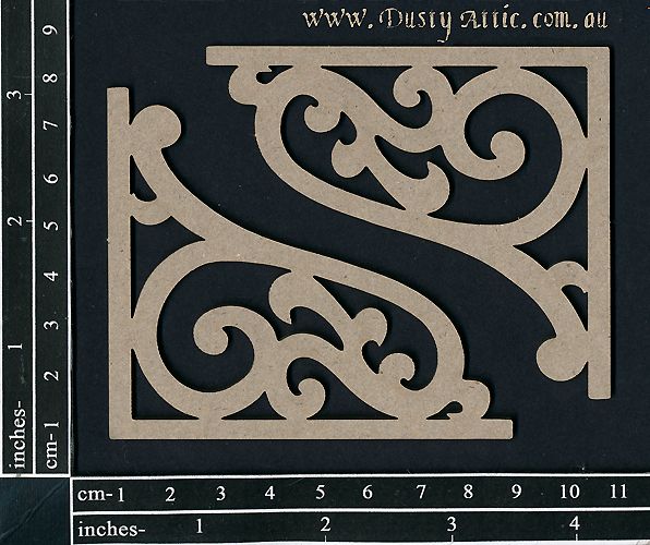 Dusty Attic - Chipboard - Decorative  -  Ornate Corner #9