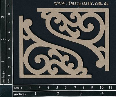 Dusty Attic - Chipboard - Decorative  -  Ornate Corner #9