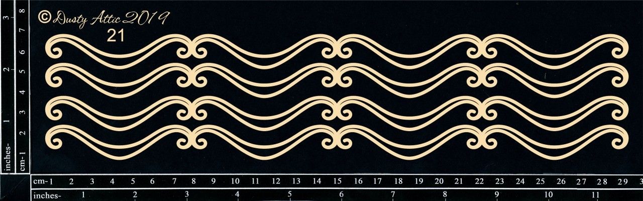 Dusty Attic - Chipboard - Decorative  -  Fancy Trim