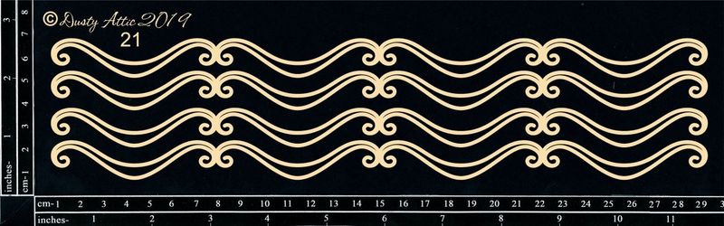 Dusty Attic - Chipboard - Decorative  -  Fancy Trim