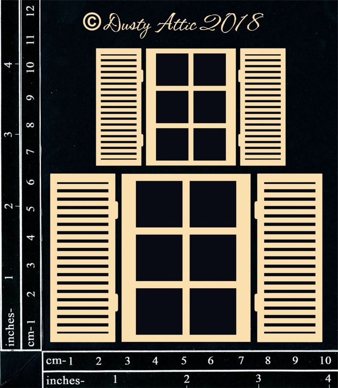 Dusty Attic - Chipboard - Decorative  -  Windows and Shutters