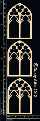 Dusty Attic - Chipboard - Decorative  -  Gothic ATC Windows