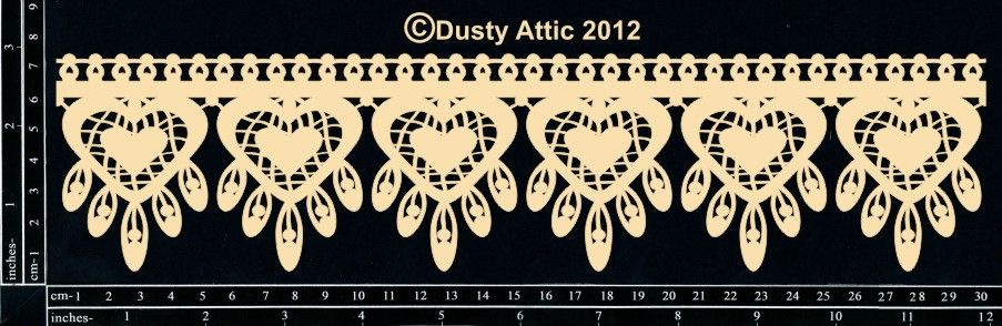 Dusty Attic - Chipboard - Decorative  -  Lace Border #1