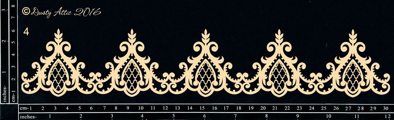 Dusty Attic - Chipboard - Decorative  -  Lace Border #4