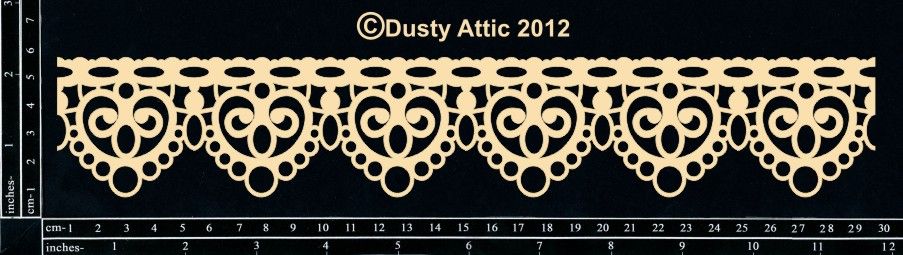 Dusty Attic - Chipboard - Decorative  -  Lace Border #2