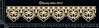 Dusty Attic - Chipboard - Decorative  -  Lace Border #2