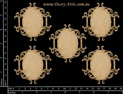 Dusty Attic - Chipboard - Decorative  -  Cameo Ribbon Slides