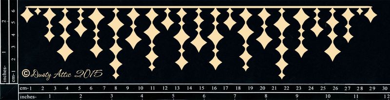 Dusty Attic - Chipboard - Decorative  -  Gem Drop Border