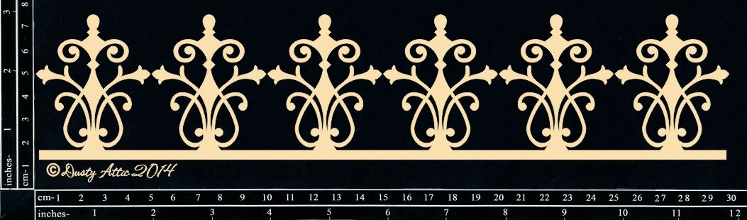 Dusty Attic - Chipboard - Decorative  -  French Flourish Border