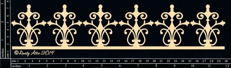 Dusty Attic - Chipboard - Decorative  -  French Flourish Border