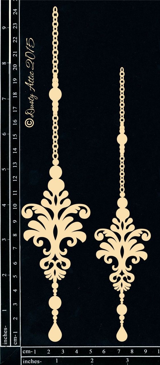 Dusty Attic - Chipboard - Decorative  -  Ornate Pendants #4