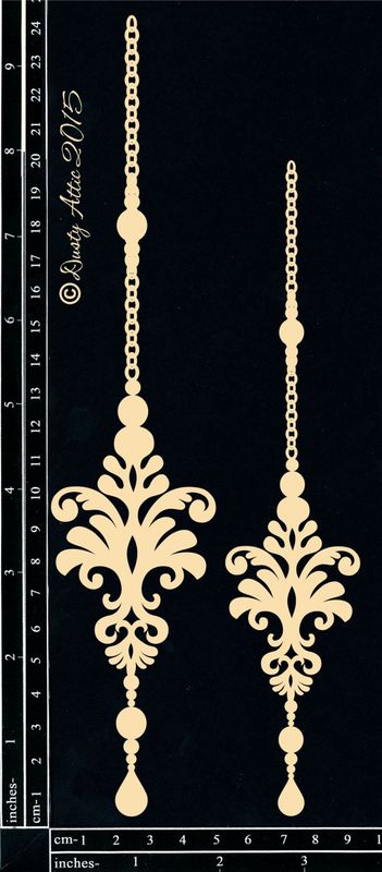 Dusty Attic - Chipboard - Decorative  -  Ornate Pendants #4