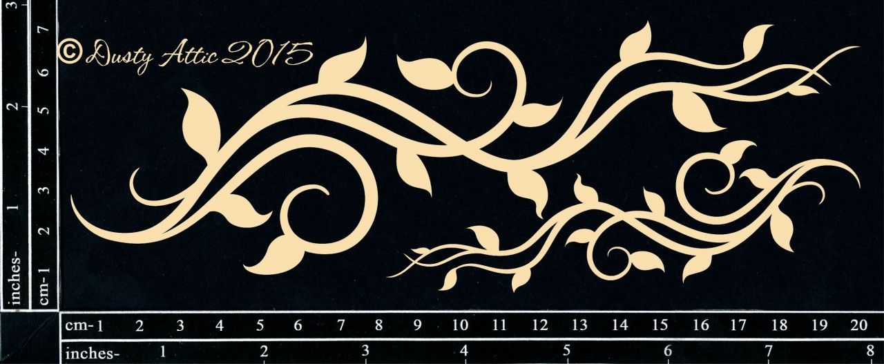Dusty Attic - Chipboard - Decorative  -  Swirly Vine #5