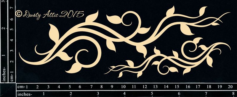 Dusty Attic - Chipboard - Decorative  -  Swirly Vine #5