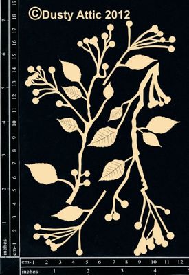 Dusty Attic - Chipboard - Nature - Branch and Berries