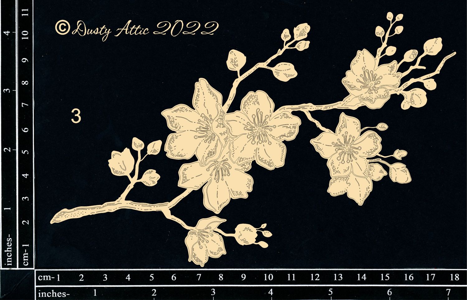 Dusty Attic - Chipboard - Nature - Cherry Blossom #3
