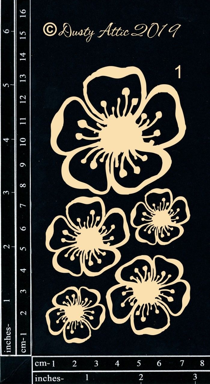 Dusty Attic - Chipboard - Nature - Blooms #1