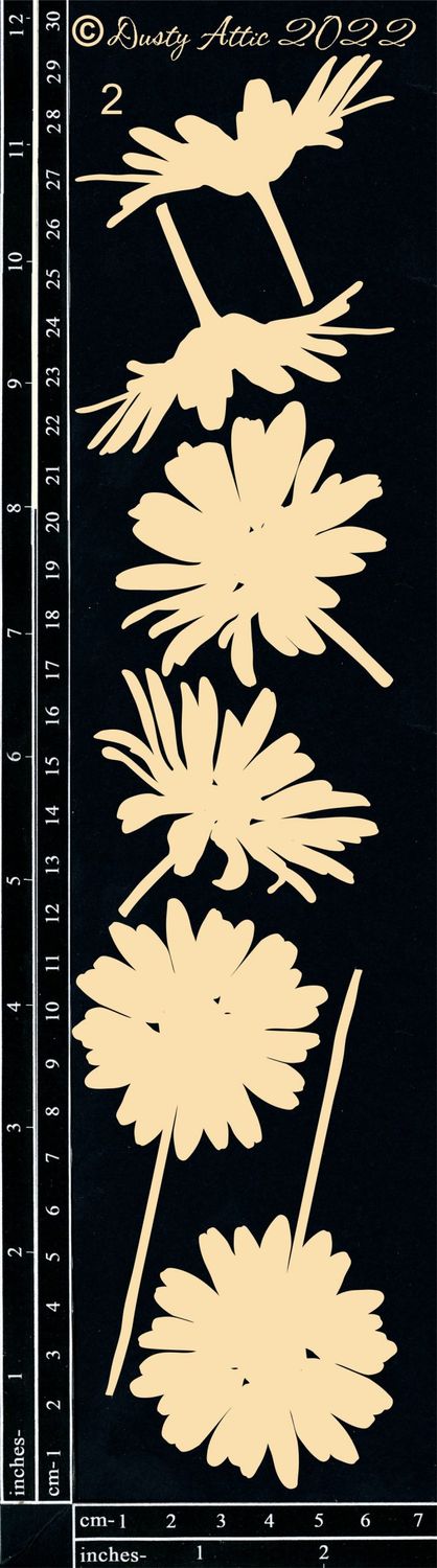 Dusty Attic - Chipboard - Nature - Daisies #2