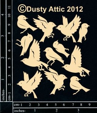 Dusty Attic - Chipboard - Nature - Mini Birds