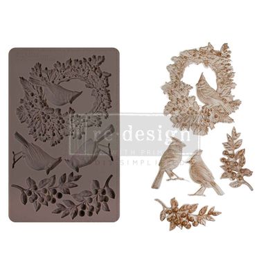 Prima Marketing - Re-Design - 5&quot;x8&quot; Silicone Mould - Cardinal Cheer