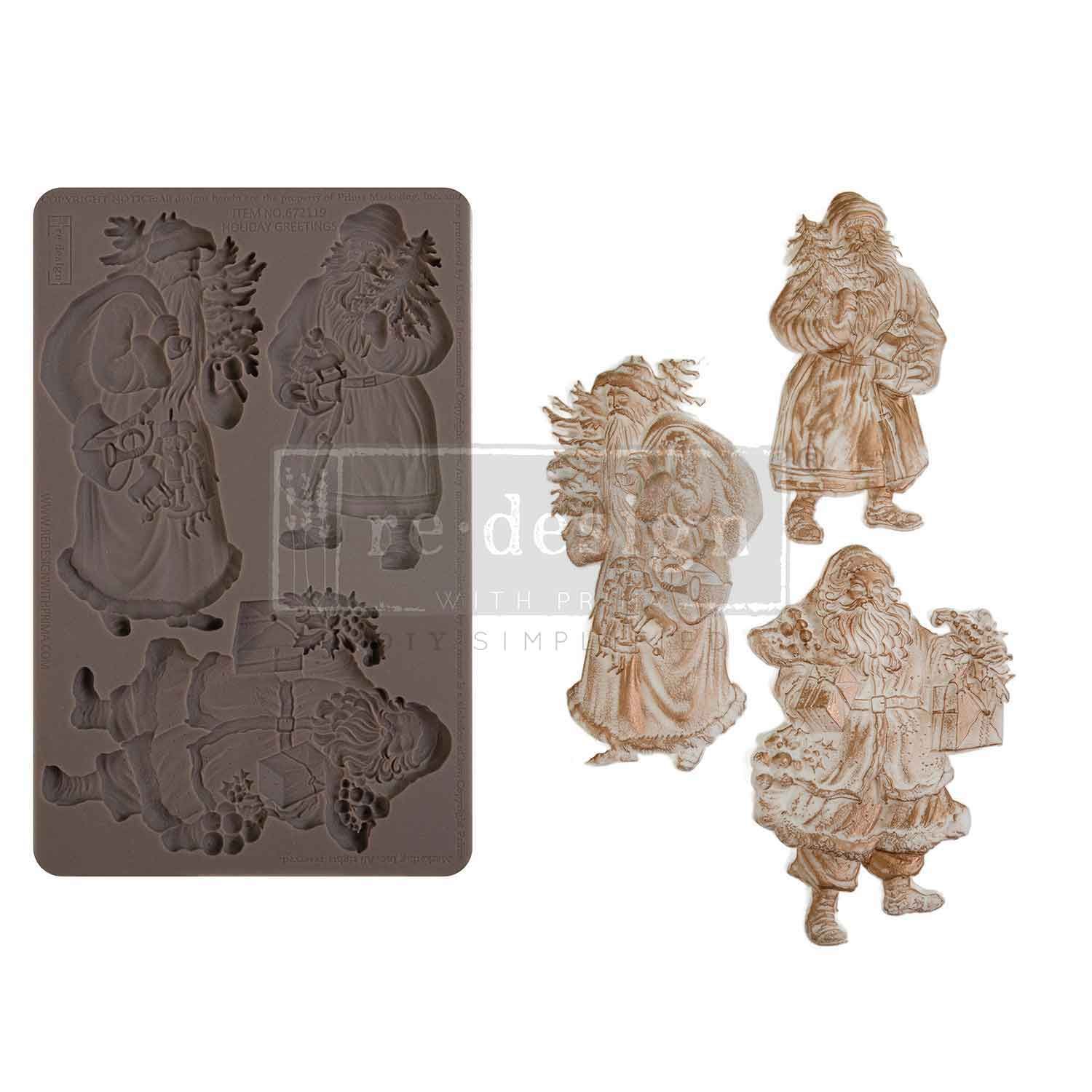 Prima Marketing - Re-Design - 5&quot;x8&quot; Silicone Mould - Holiday Greetings