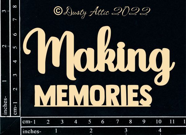 Dusty Attic - Chipboard - Words/Numbers - Making Memories
