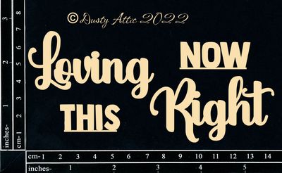 Dusty Attic - Chipboard - Words/Numbers - Loving This Right Now