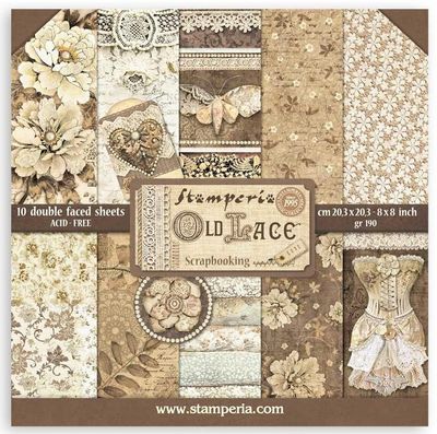 Stamperia - Old Lace - 8"x8" Double-sided Paper Pad