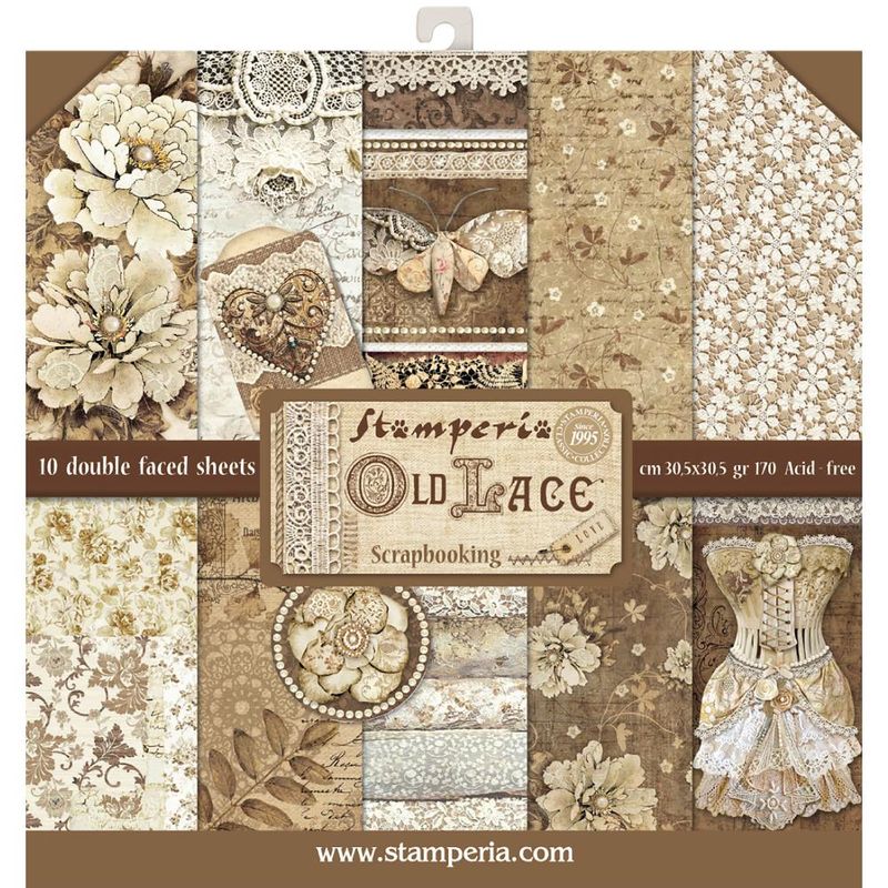 Stamperia - Old Lace - 12"x12" Double-sided Paper Pad