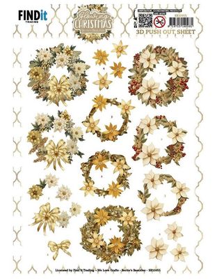 Finding it Trading - 3D Paper Tole Sheets - Glow Christmas - Wreath