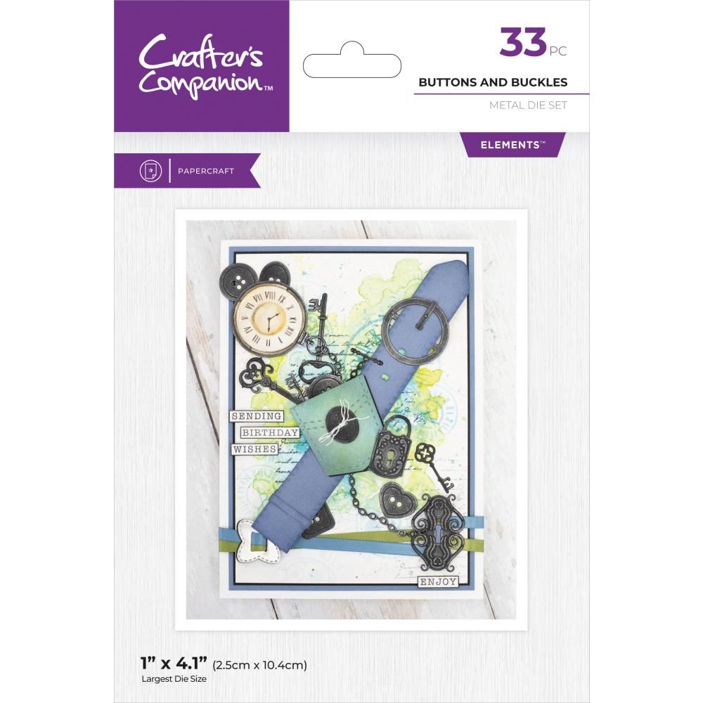 Crafter&#39;s Companion - Metal Die Set - Buttons and Buckles