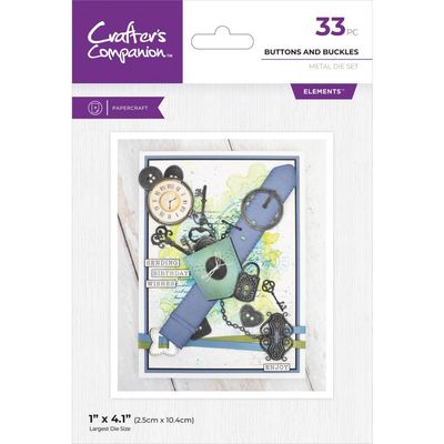 Crafter&#39;s Companion - Metal Die Set - Buttons and Buckles